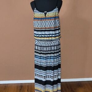 White House Black Market Multicolored Maxi Sundress Size M